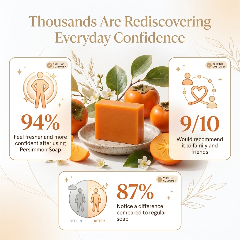Deodorizing Persimmon Soap — For Aging Body Odor