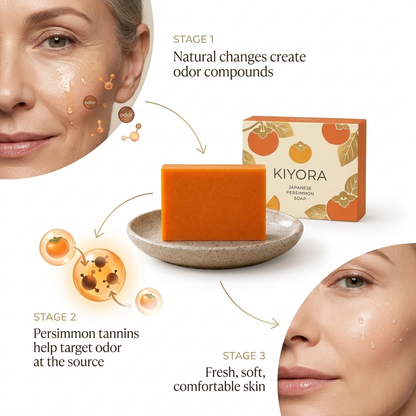 Deodorizing Persimmon Soap — For Aging Body Odor